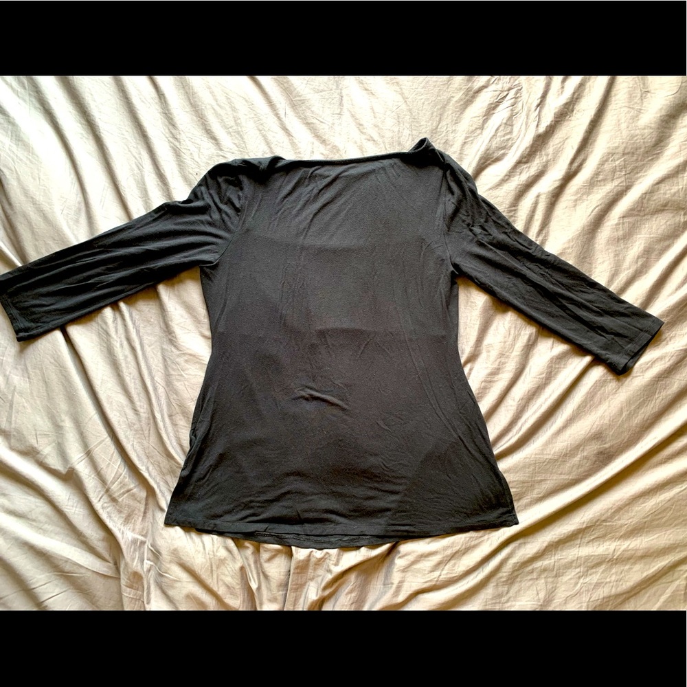 GapBody Maternity/Nusing 3/4 sleeve tee - black - size L